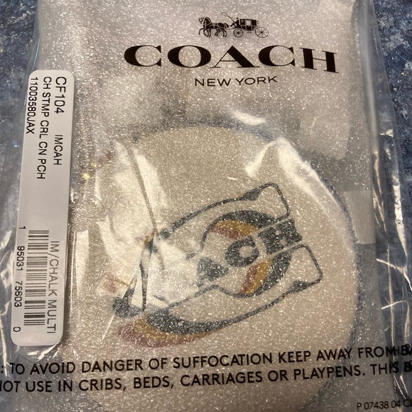 Coach circular coin Pouch/Coach stamp. New/tags - Picture 3 of 6